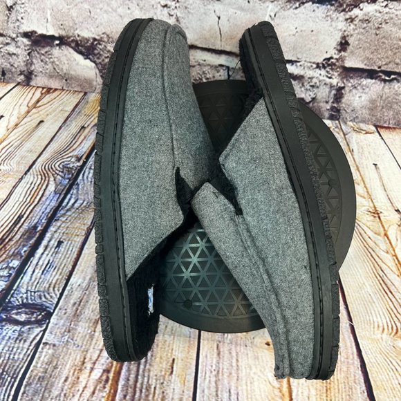 Hurley Women's Gray Soft Sherpa Lined Memory Foam Slippers Size Large (10-11) - Picture 5 of 9